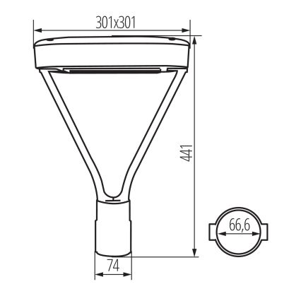LED Tänavalamp PARCOLI LED/30/40/50W/230V 3000/4000/6500K IP66 hall