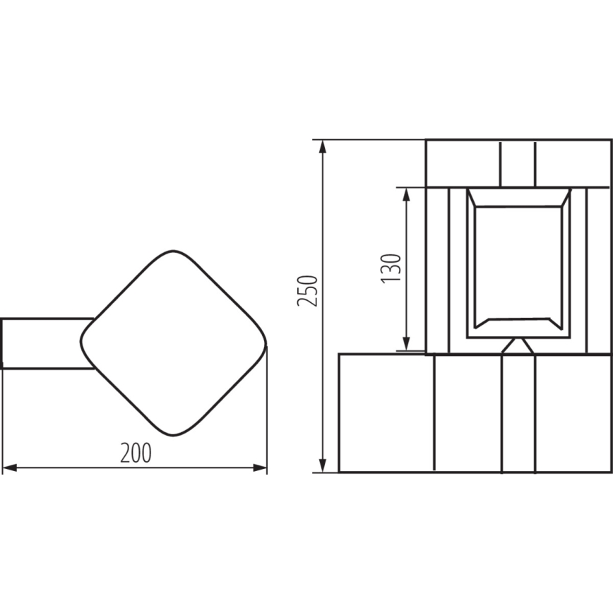 Välisseinavalgusti PEVO 1xGX53/11W/230V IP44 antratsiit