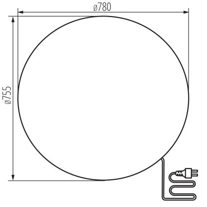 Välivalgusti STONO 1xE27/25W/230V d. 78 cm IP65