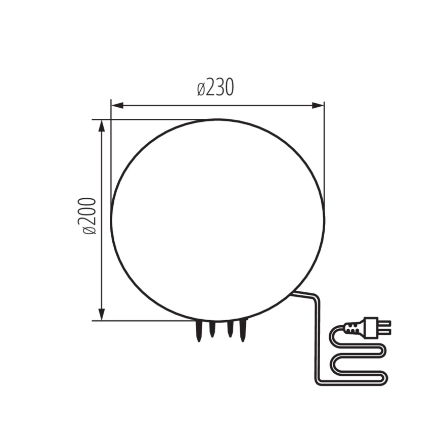 Välisvalgusti STONO 1xE27/15W/230V läbimõõt 23 cm IP65