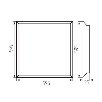 LED Süvistatav paneel BLINGO LED/38W/230V 60x60 cm