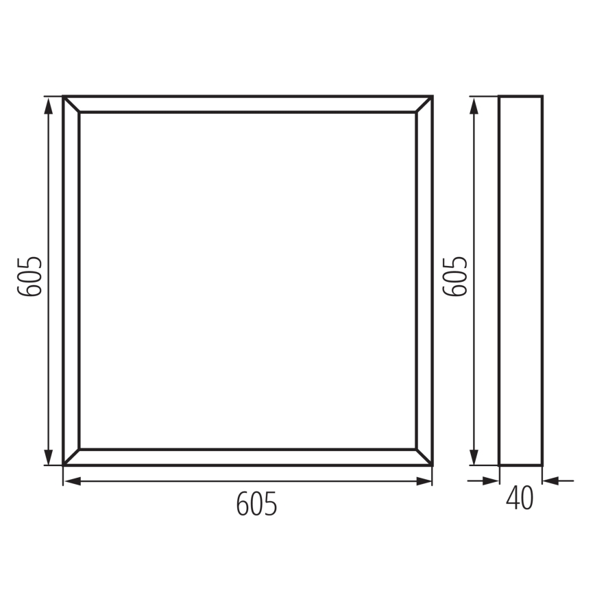 LED Pinnale kinnitatav valguspaneel BLINGO LED/34W/230V 4000K 60x60 cm
