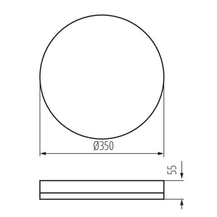 LED Tööstuslik laevalgusti IPER LED/35W/230V IK10 IP65 ümmargune valge