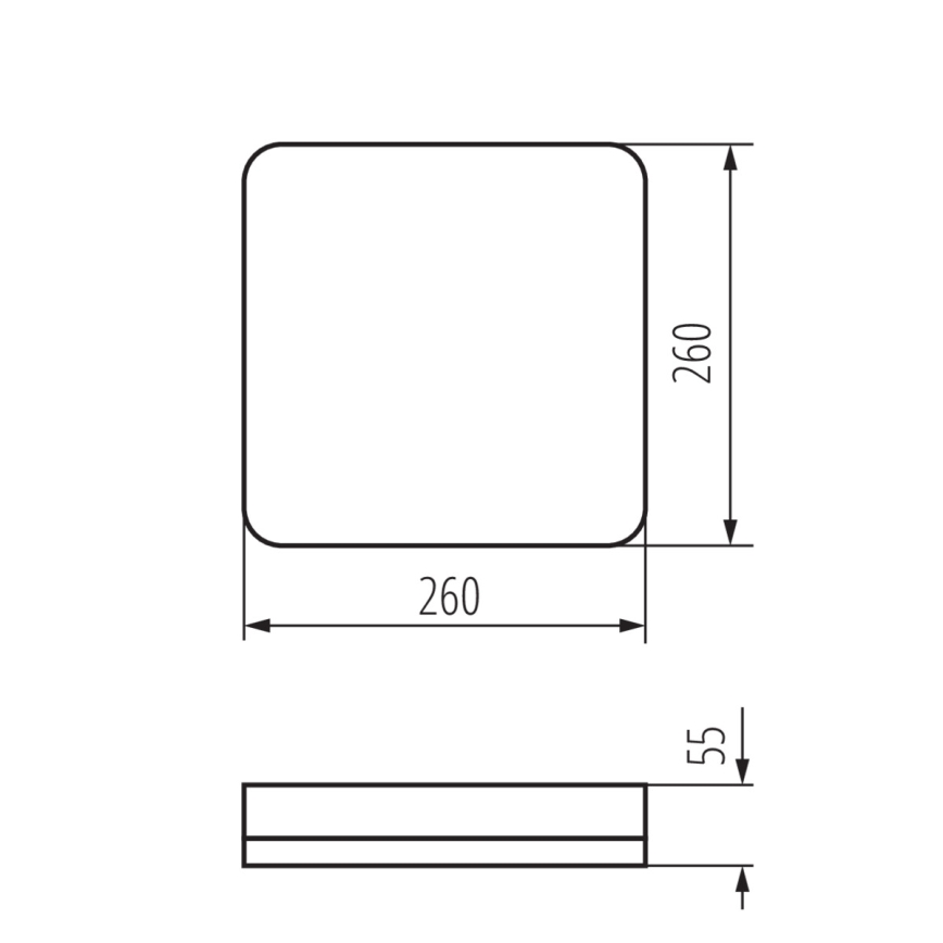 LED Tööstuslik laevalgusti IPER LED/26W/230V IK10 IP65 kandiline valge