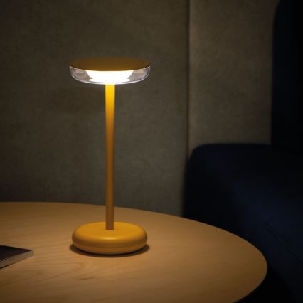 Kanlux 37314 - LED Hämardatav laetav lamp FLUXY LED/1,7W/1800 mAh IP44 kollane