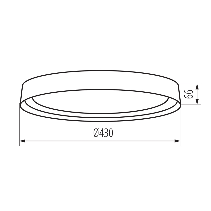 LED Laevalgusti NIFU LED/17,8W/230V d. 43 cm valge/must