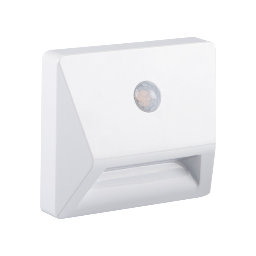 Süvistatav LED-valgusti liikumis- ja hämarusanduriga IRS LED/0,3W/3xAAA IP54 valge