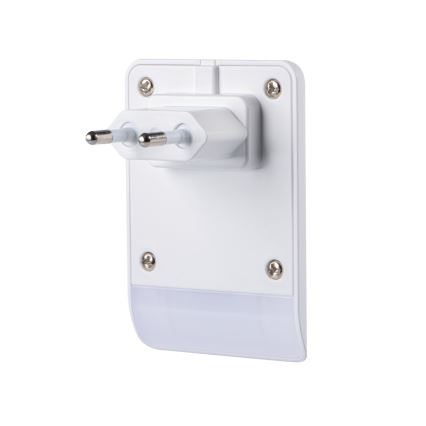 LED-orientatsioonivalgusti hämarussensoriga pistikupessa ORISA LED/0,28W/230V valge