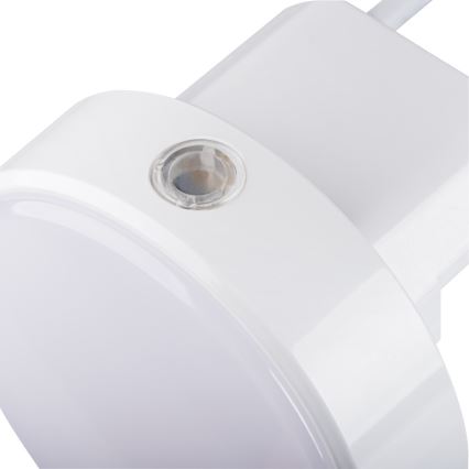 LED hämardatav öövalgusti hämarusanduriga pistikupessa ULOV LED/0,5W/230V valge