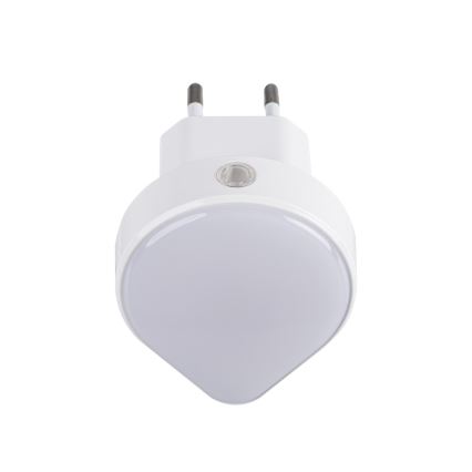 LED hämardatav öövalgusti hämarusanduriga pistikupessa ULOV LED/0,5W/230V valge