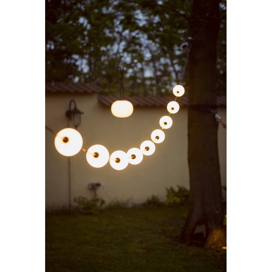 LED Väli dekoratiivne kett GARLAND STONO 10xLED/10W/230V 6m IP67