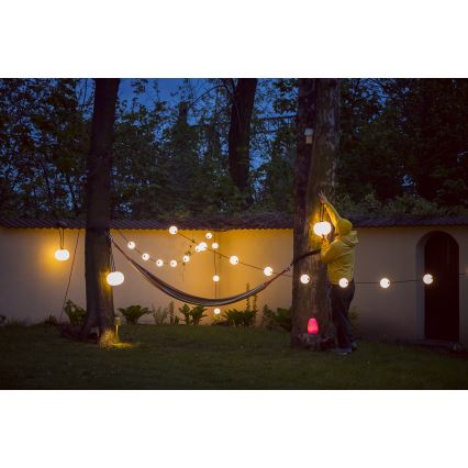 LED Väli dekoratiivne kett GARLAND STONO 10xLED/10W/230V 6m IP67