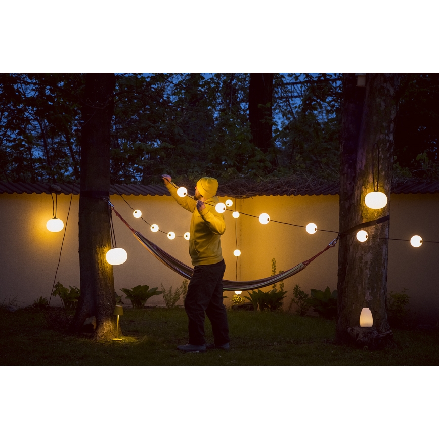 LED Väli dekoratiivne kett GARLAND STONO 10xLED/10W/230V 6m IP67