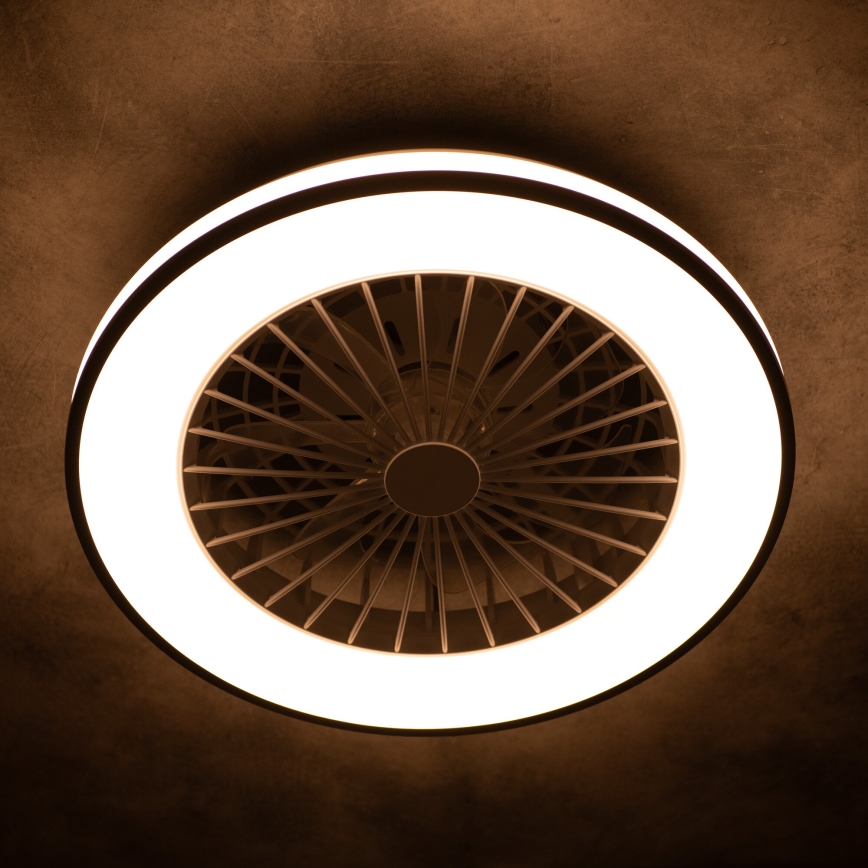 LED Hämardatav laeventilaator valgustiga PLAVE LED/48W/230V 3000/4000/6500K + kaugjuhtimispult