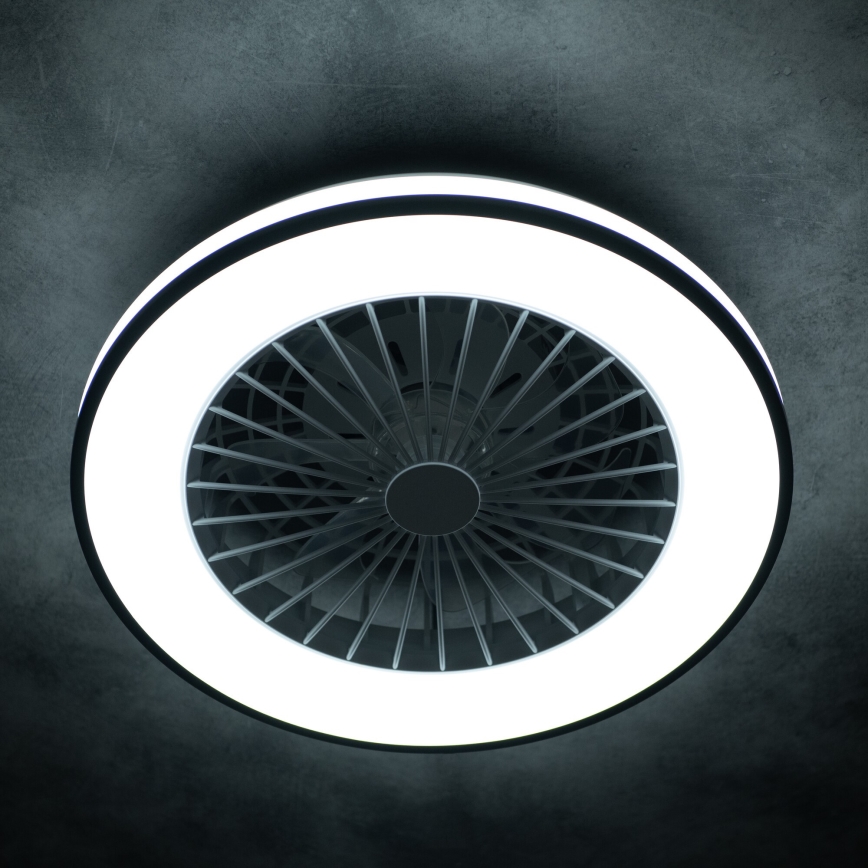 LED Hämardatav laeventilaator valgustiga PLAVE LED/48W/230V 3000/4000/6500K + kaugjuhtimispult