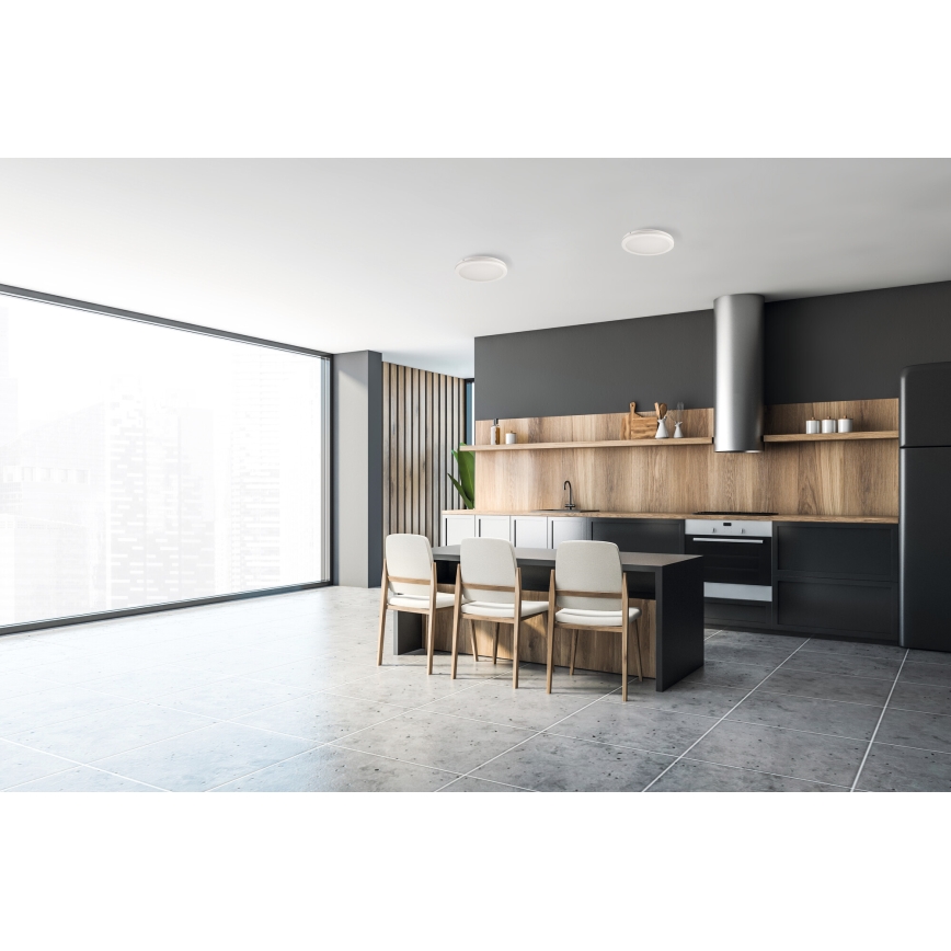 LEd Väli laevalgusti BENO E LED/12W/230V 3000/4000/6500K d. 20 cm IP65 valge