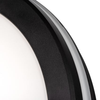 LEd Väli laevalgusti BENO E LED/12W/230V 3000/4000/6500K d. 20 cm IP65 must