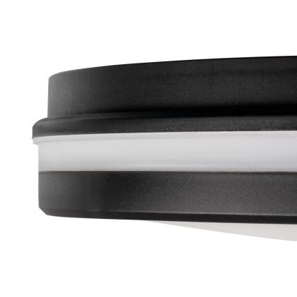 LEd Väli laevalgusti BENO E LED/12W/230V 3000/4000/6500K d. 20 cm IP65 must