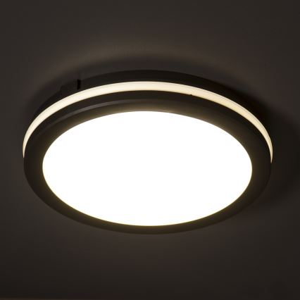 LEd Väli laevalgusti BENO ECO LED/12W/230V 3000/4000/6500K d. 20 cm IP65 must