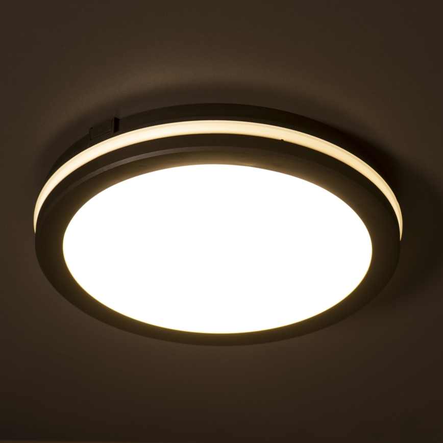 LEd Väli laevalgusti BENO ECO LED/12W/230V 3000/4000/6500K d. 20 cm IP65 must