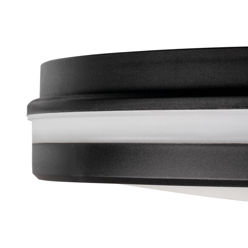 LEd Väli laevalgusti BENO ECO LED/12W/230V 3000/4000/6500K d. 20 cm IP65 must