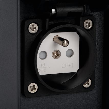 Väli seinavalgusti pistikupesaga DASTEN 1xG9/11W/230V IP44 must