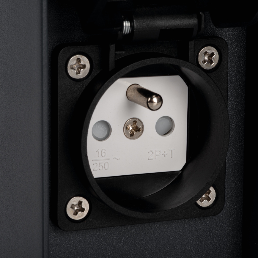 Väli seinavalgusti pistikupesaga DASTEN 1xG9/11W/230V IP44 must