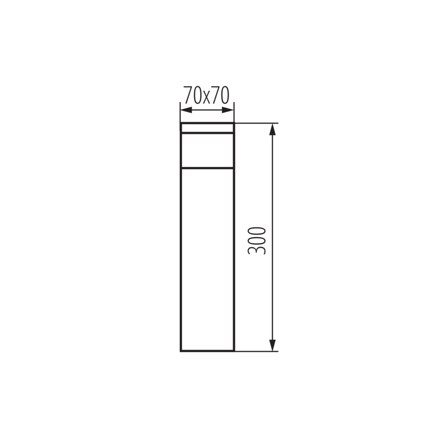 Välivalgusti DASTEN 1xG9/11W/230V 30 cm IP44 must