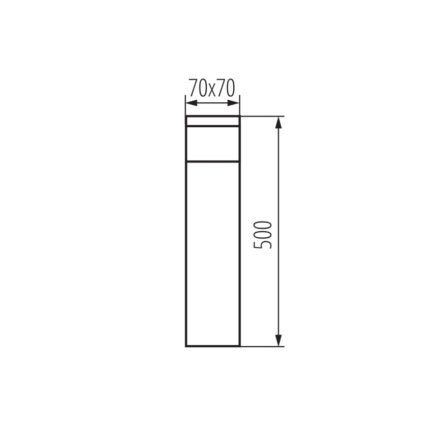 Välivalgusti DASTEN 1xG9/11W/230V 50 cm IP44 must