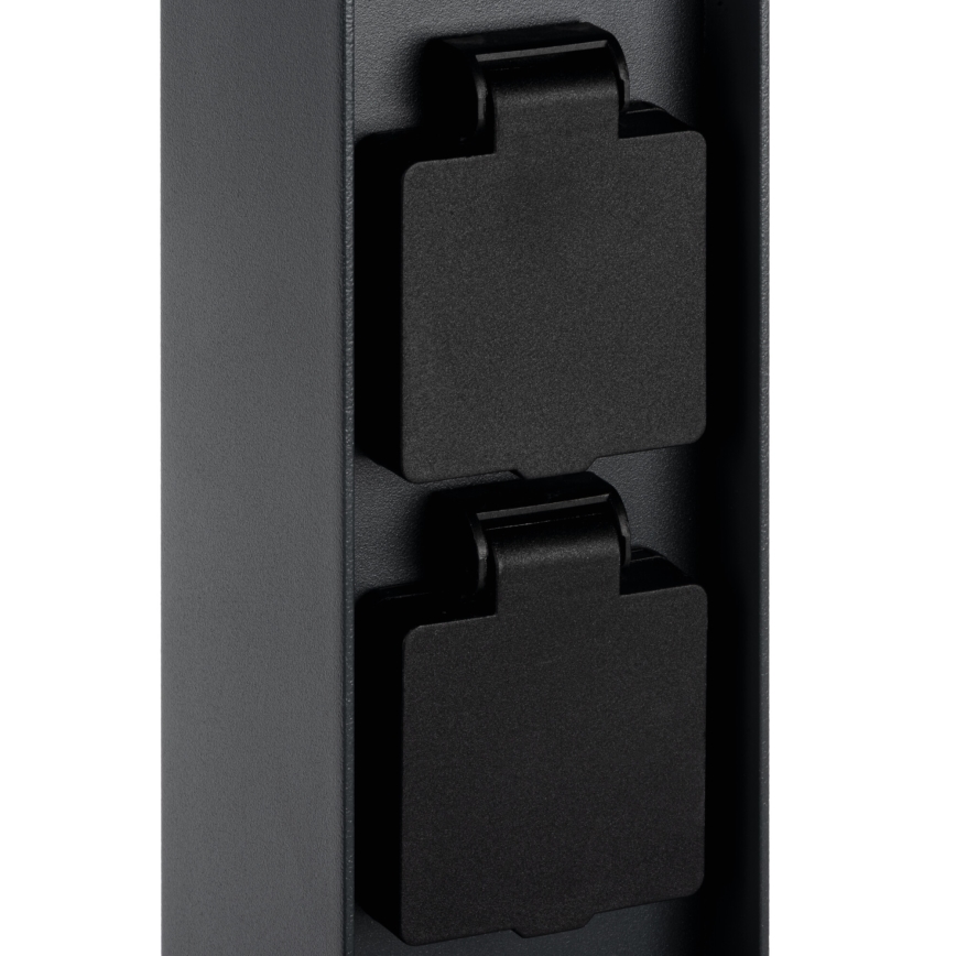 Välivalgusti 2 pistikupesaga DASTEN 1xG9/11W/230V 50 cm IP44 must