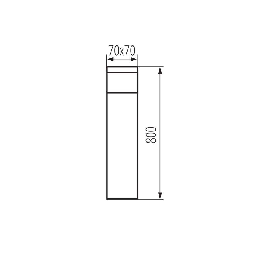Välivalgusti DASTEN 1xG9/11W/230V 80 cm IP44 must