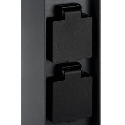 Välivalgusti 2 pistikupesaga DASTEN 1xG9/11W/230V 80 cm IP44 must