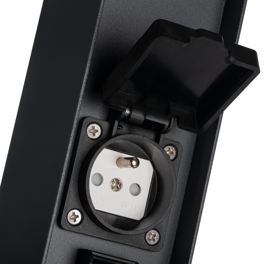 Välivalgusti 2 pistikupesaga DASTEN 1xG9/11W/230V 80 cm IP44 must