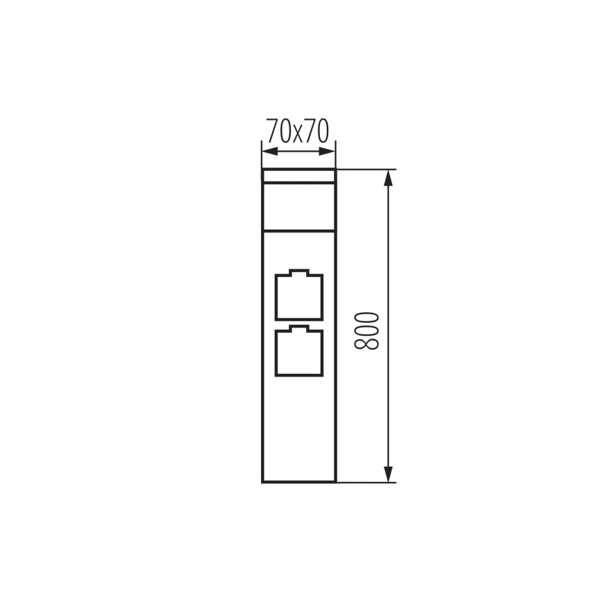 Välivalgusti 2 pistikupesaga DASTEN 1xG9/11W/230V 80 cm IP44 must