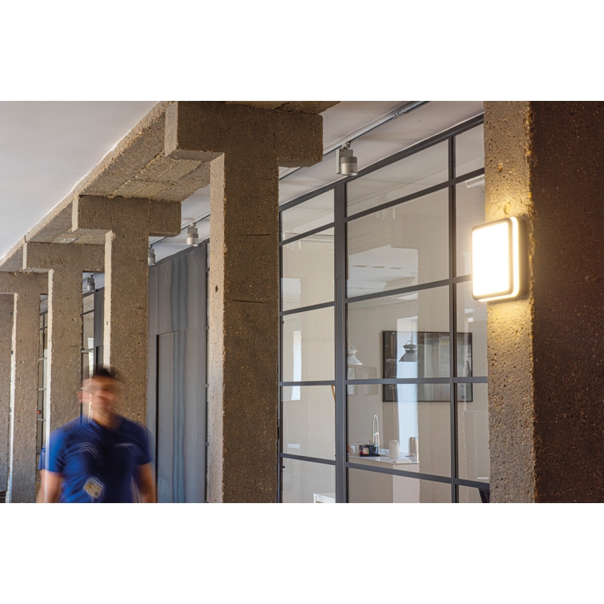 LEd Väli laevalgusti liikumisanduriga BENO LED/24/30W/230V 3000/3500/4000K IP65 antratsiit kandiline