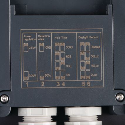 LEd Väli laevalgusti liikumisanduriga BENO LED/24/30W/230V 3000/3500/4000K IP65 antratsiit kandiline