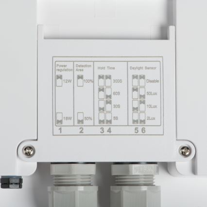LEd Väli laevalgusti liikumisanduriga BENO LED/24/30W/230V 3000/3500/4000K IP65 valge kandiline
