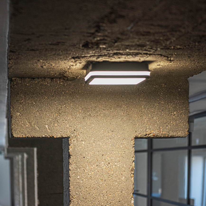LEd Väli laevalgusti liikumisanduriga BENO LED/12/18W/230V 3000/3500/4000K IP65 antratsiit kandiline