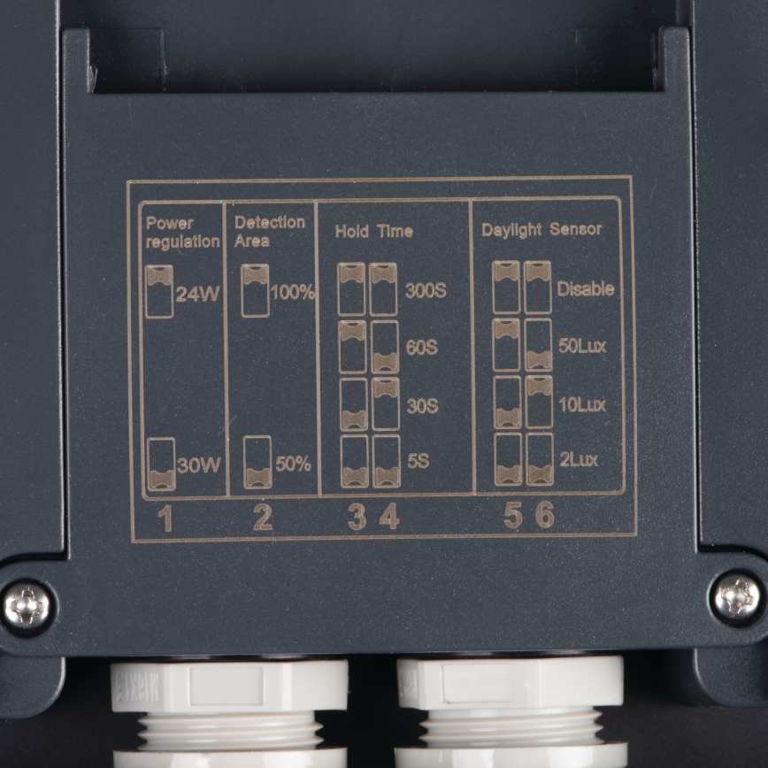LEd Väli laevalgusti liikumisanduriga BENO LED/12/18W/230V 3000/3500/4000K IP65 antratsiit kandiline