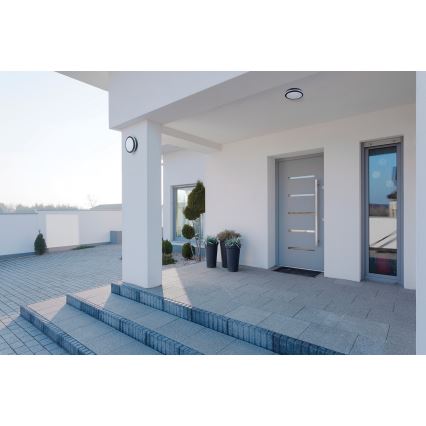 LEd Väli laevalgusti liikumisanduriga BENO LED/12/18W/230V 3000/3500/4000K IP65 antratsiit ümmargune