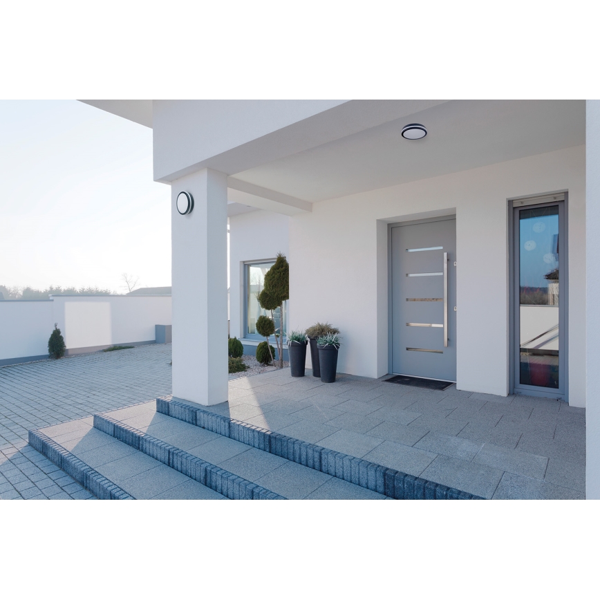 LEd Väli laevalgusti liikumisanduriga BENO LED/12/18W/230V 3000/3500/4000K IP65 antratsiit ümmargune