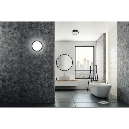 LEd Väli laevalgusti liikumisanduriga BENO LED/12/18W/230V 3000/3500/4000K IP65 antratsiit ümmargune