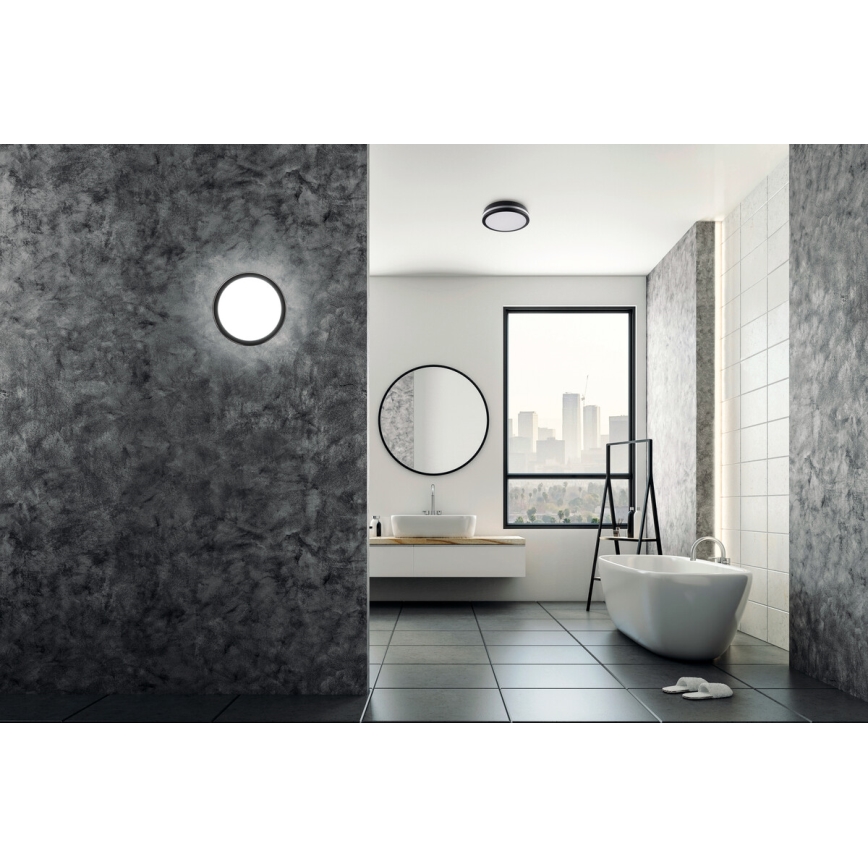 LEd Väli laevalgusti liikumisanduriga BENO LED/12/18W/230V 3000/3500/4000K IP65 antratsiit ümmargune
