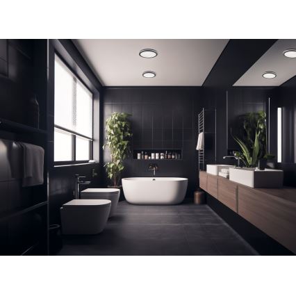 LEd Väli laevalgusti liikumisanduriga BENO LED/12/18W/230V 3000/3500/4000K IP65 antratsiit ümmargune