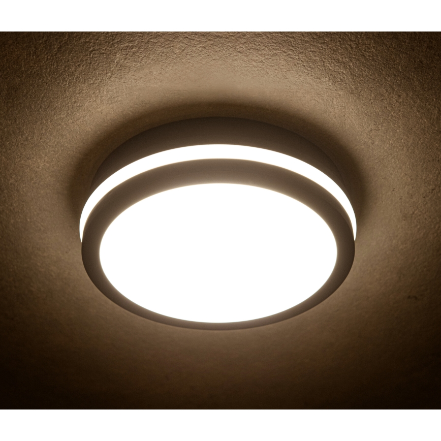 LEd Väli laevalgusti liikumisanduriga BENO LED/12/18W/230V 3000/3500/4000K IP65 antratsiit ümmargune