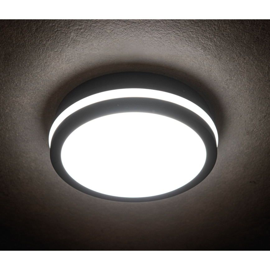 LEd Väli laevalgusti liikumisanduriga BENO LED/12/18W/230V 3000/3500/4000K IP65 antratsiit ümmargune