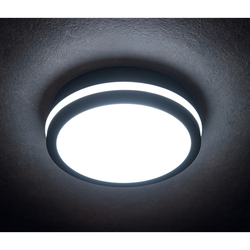 LEd Väli laevalgusti liikumisanduriga BENO LED/12/18W/230V 3000/3500/4000K IP65 antratsiit ümmargune