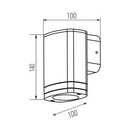 Väli seinavalgusti ZEVI 1xGU10/10W/230V IP54 must