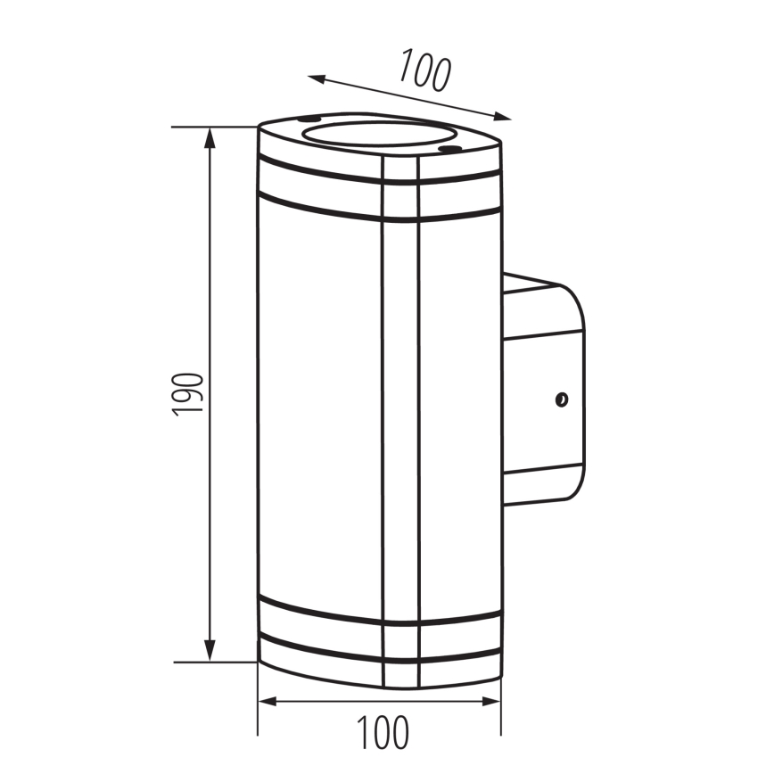 Väli seinavalgusti ZEVI 2xGU10/10W/230V IP54 antratsiit