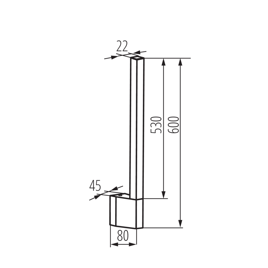 LED Väli seinavalgusti YALTE LED/8W/230V 3000K IP54 must
